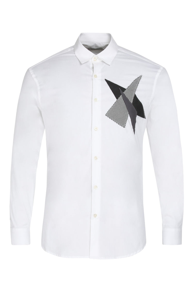 THE FRAGMENTED SHIRT IN WHITE