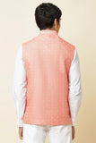 Pink Embroidered Bundi Jacket