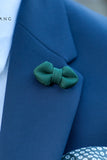 Sharp Bow Tie Lapel Pin, Olive Green
