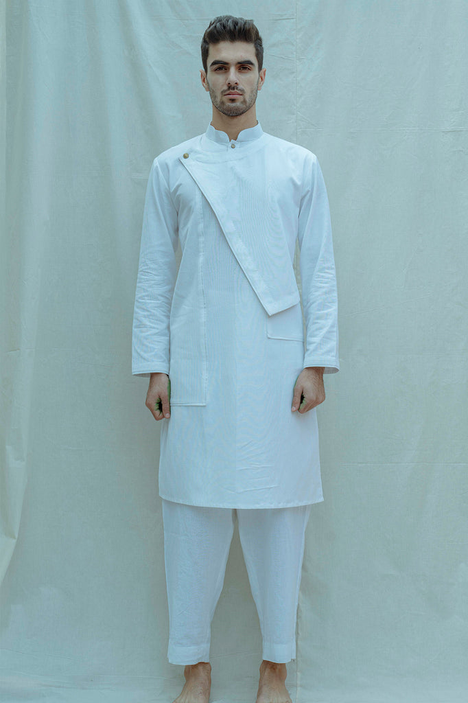 White kurta and pants