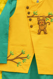 Cute Monkey Kurta Pyjama Jacket Set