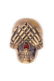 The Iwazaru Inspired Skull Brooch