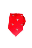 Bird Novelty Silk Tie, Red
