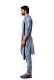 GREY COWL KURTA SET