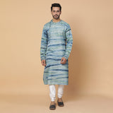 Blue Marble Mirror Kurta