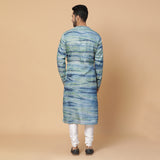 Blue Marble Mirror Kurta