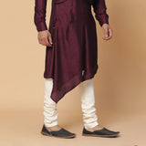 Maroon Cowl Neck Kurta