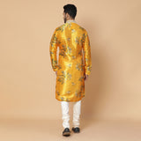 Marigold Floral Silk Kurta