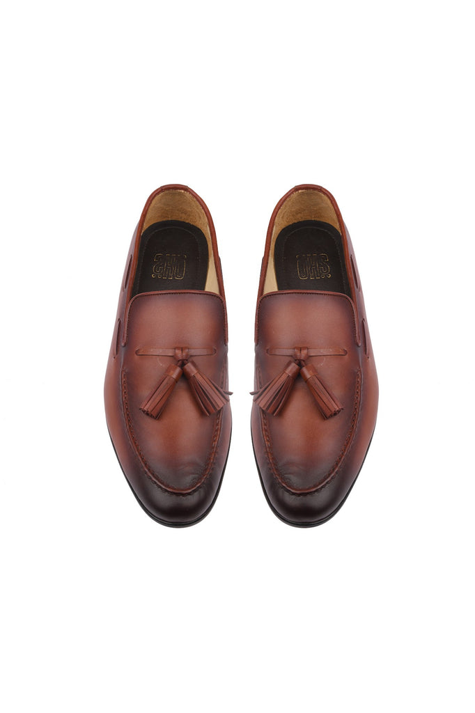 Bari 4 Two Toned Tan Leather Shoes