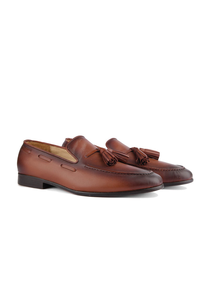 Bari 4 Two Toned Tan Leather Shoes