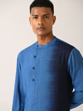 Blue Indigo Printed Asymmetric Kurta