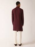 OLD MAUVE DOUBLE FRONT SLIT KURTA