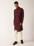 OLD MAUVE DOUBLE FRONT SLIT KURTA