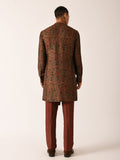 TOBACCO SIDE OPEN PTINTED KURTA