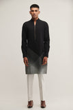 HANDLOOM PRINTED KURTA SET IN BLACK