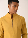 MARIGOLD HANDLOOM SCREEN PRINT KURTA