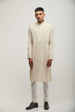 PINTUCKED KURTA SET IN VANILLA