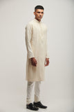 PINTUCKED KURTA SET IN VANILLA