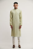 PINTUCKED KURTA SET IN PALE MINT