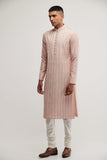 PINTUCKED KURTA SET IN SANDROSE