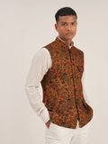 PRINTED JAWAHAR JACKET WITH FLAP POCKETS