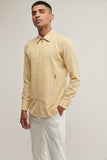 Handloom Shirt in Faded Lemon