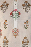 Floral Chaneri Cotton Silk Kurta