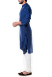 BLUE LINEN PATHANI SET
