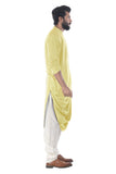 DAFFODIL COWL DRAPE KURTA WITH CHURIDAR PANTS