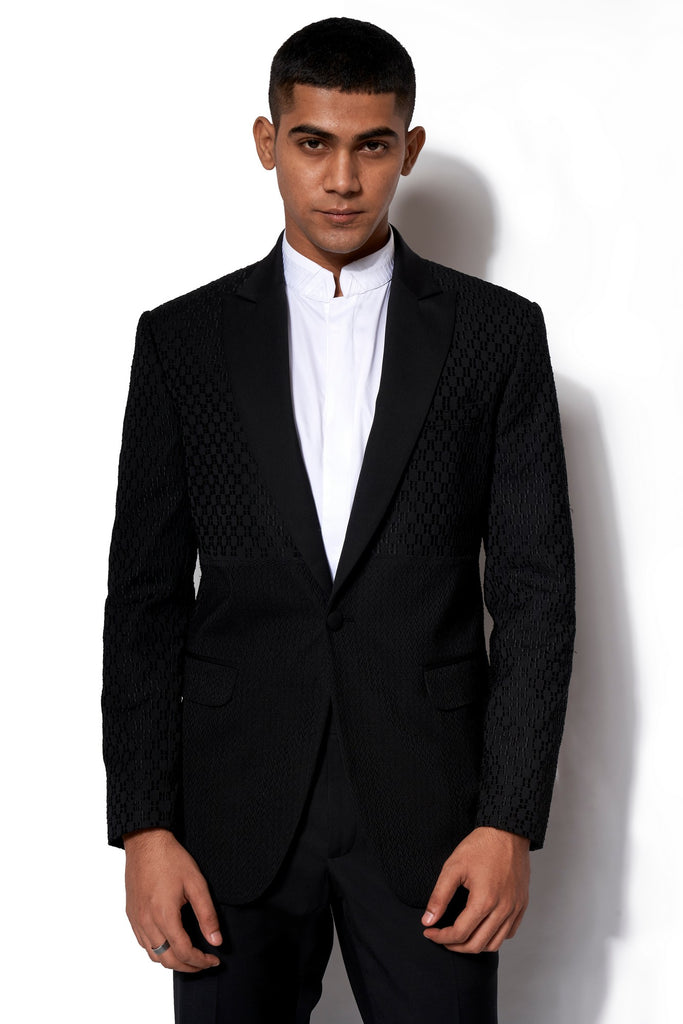 Black Embroidered Tuxedo
