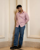 Crepe Pink Checkered Shirt