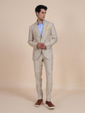 Peak Lapel Linen Suit