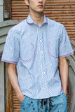 Blue Bengal Stripe Applique Shirt