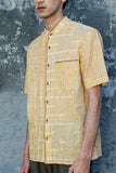 Broken Squares  Linen Shirt