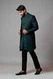 Straight cut fully embroidered achkan with kurta and trousers