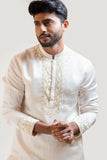 Cream Chinz Embroidered Kurta Set