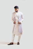 Lilac Long Embroidered Nehru