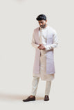 Lilac Long Embroidered Nehru