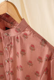 The Salmon Flora-Motif Silk Kurta Pajama Se..t