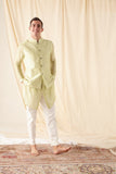 The Lime Bageecha Cotton Kurta Pajama Set with matching Bandi