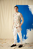 The Carribean Cotton Kurta Pajama Set with matching Bandi