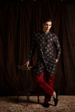 The Kamal Cotton Kurta with Berry Pajama set