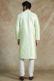 Pista Green Emb. Kurta Set