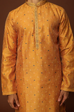 Mustard Printed Kurta Set