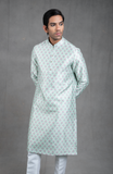 Pista Green Printed Kurta-Churidar Set