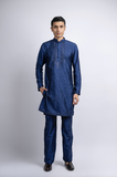 Mirror Work Kurta Set Blue