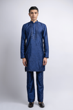 Mirror Work Kurta Set Blue