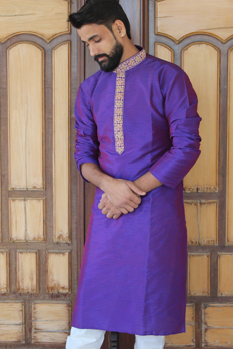 SOLID VIOLET KURTA SET
