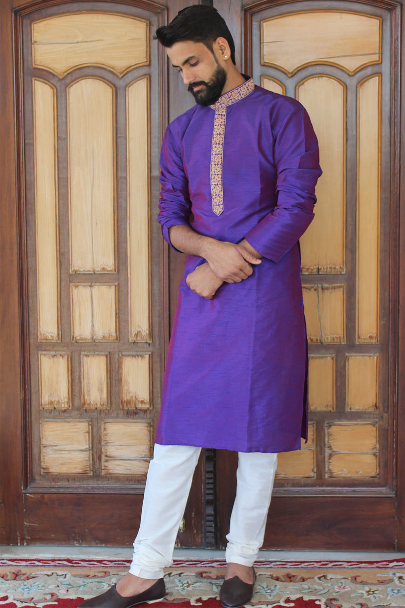 SOLID VIOLET KURTA SET