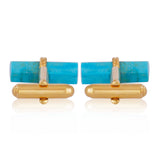 TURQUOISE BAR CUFFLINKS